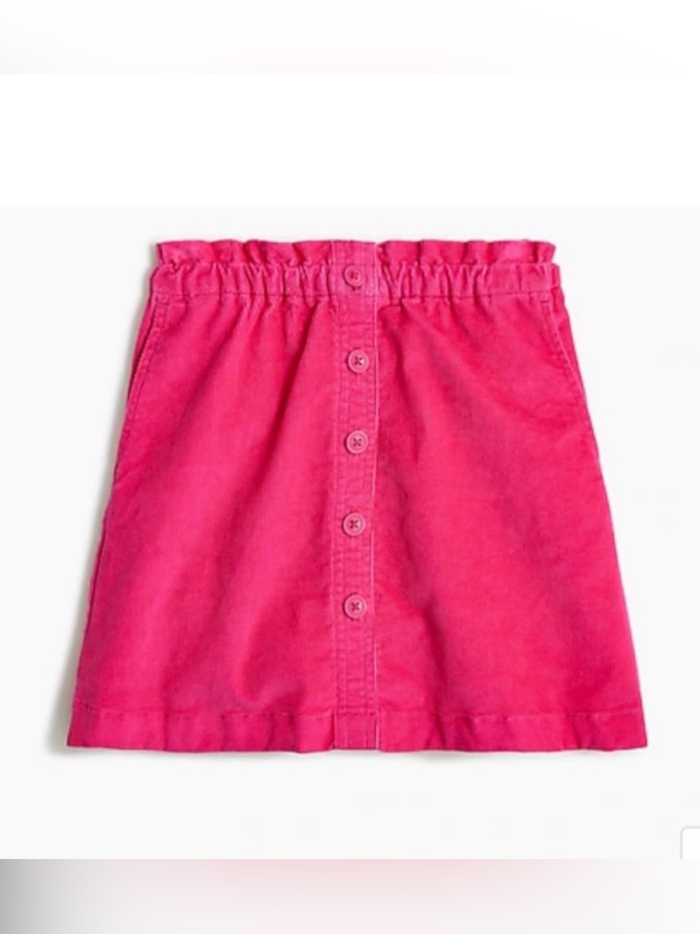 Crewcuts sz 16 girls pink corduroy faux button front mini skirt ladies XS Small?